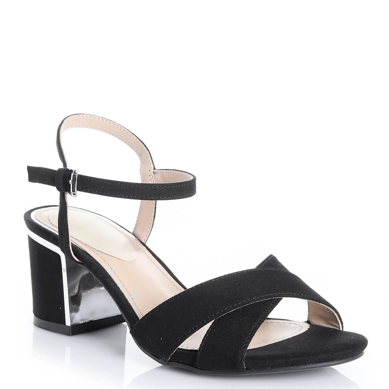 SANDALIAS MUJER VIA UNO NEGRO  - 2