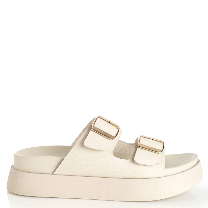 SANDALIAS MUJER VIA UNO BEIGE - 1
