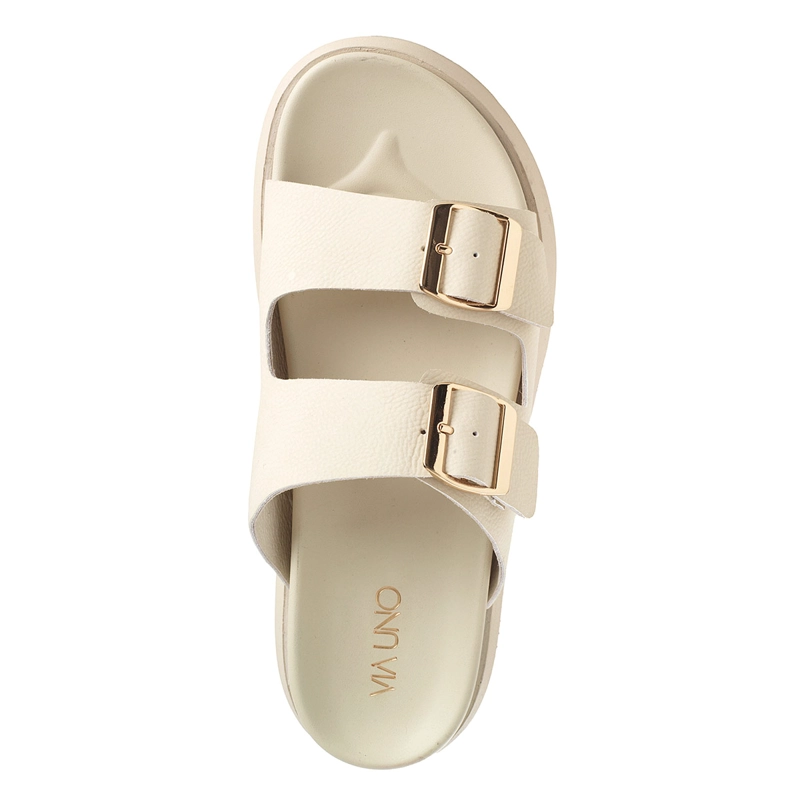 SANDALIAS MUJER VIA UNO BEIGE - 4