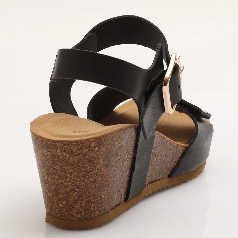 SANDALIAS MUJER VIA UNO NEGRO  - 4