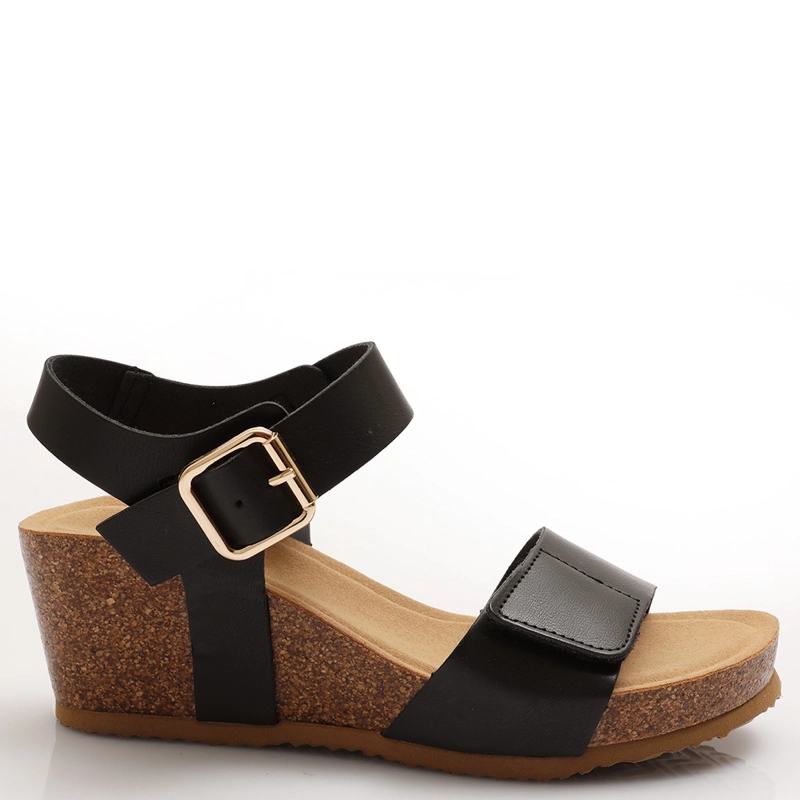 SANDALIAS MUJER VIA UNO NEGRO