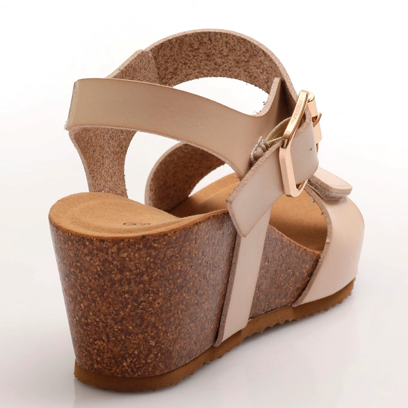 SANDALIAS MUJER VIA UNO BEIGE - 4