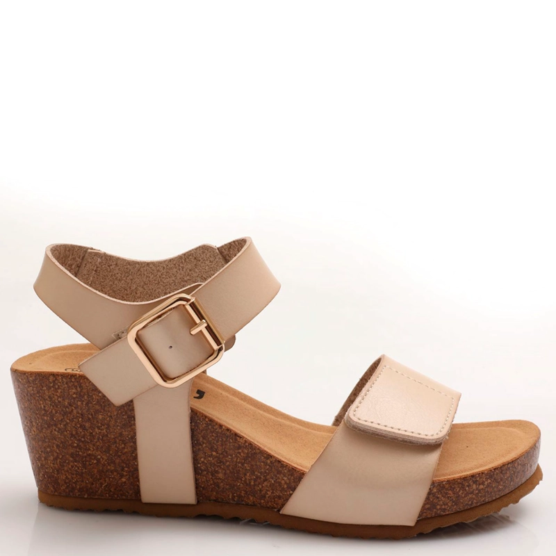 SANDALIAS MUJER VIA UNO BEIGE