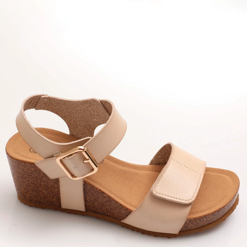 SANDALIAS MUJER VIA UNO BEIGE - 2