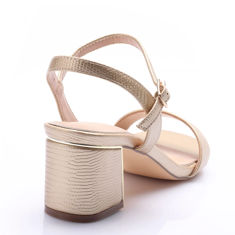 SANDALIAS MUJER VIA UNO DORADO - 4