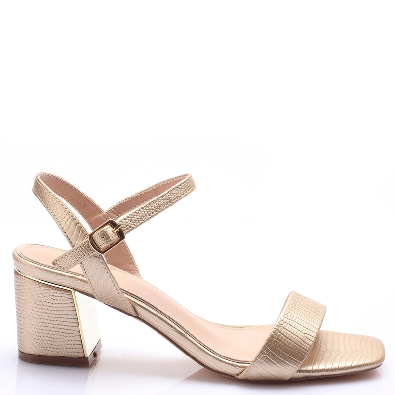SANDALIAS MUJER VIA UNO DORADO - 1