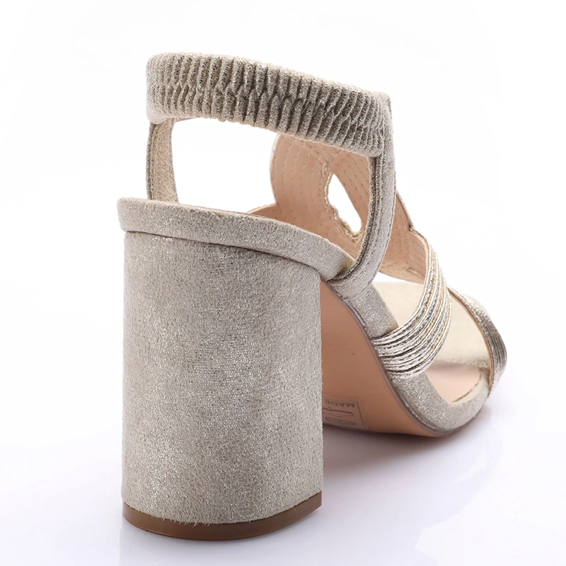 SANDALIAS MUJER VIA UNO DORADO - 4