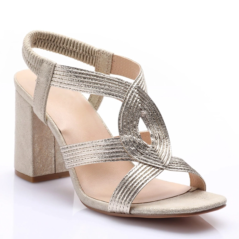 SANDALIAS MUJER VIA UNO DORADO - 2