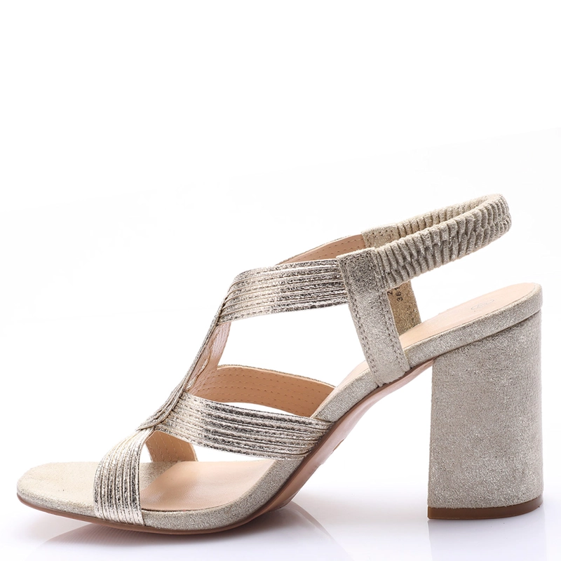 SANDALIAS MUJER VIA UNO DORADO - 3