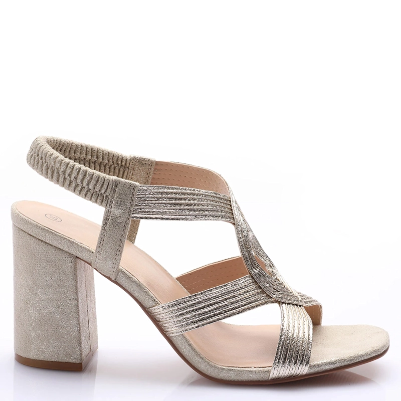 SANDALIAS MUJER VIA UNO DORADO