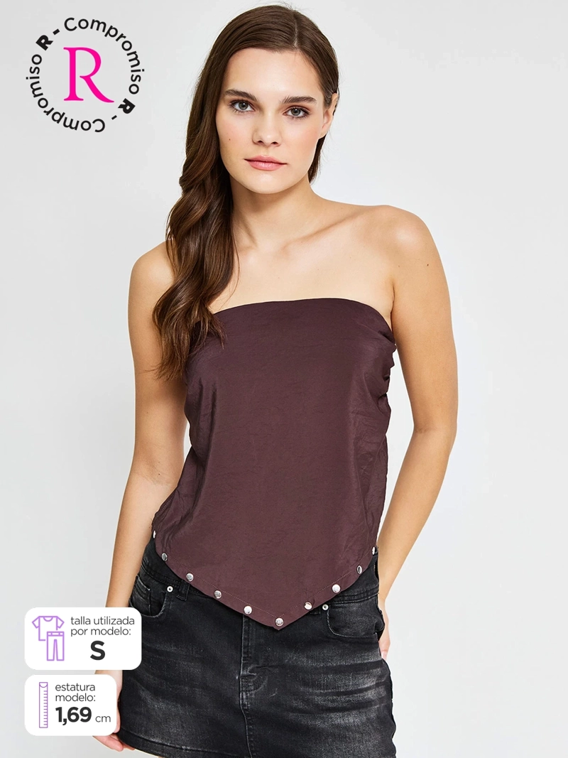 POLERA MUJER INDEX STRAPLESS AMARRAS - 1