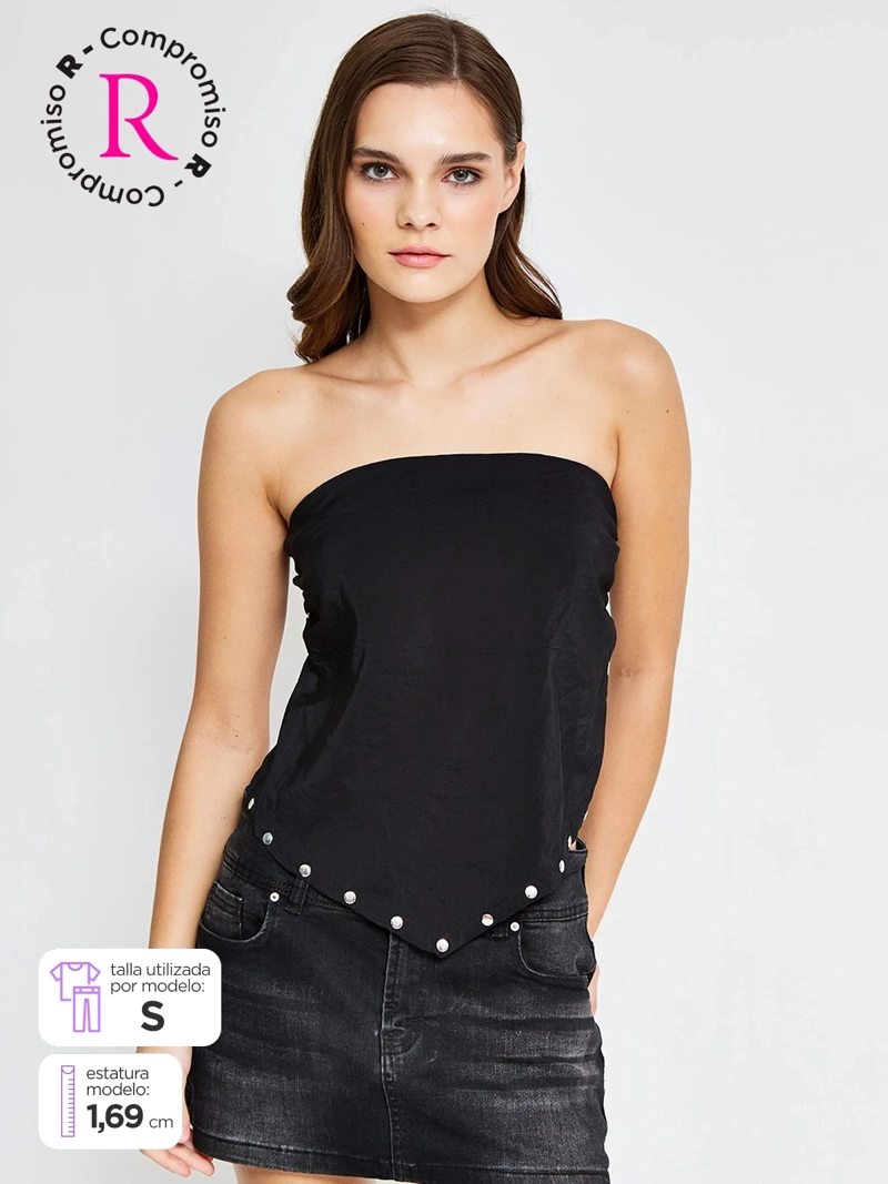 POLERA MUJER INDEX STRAPLESS AMARRAS