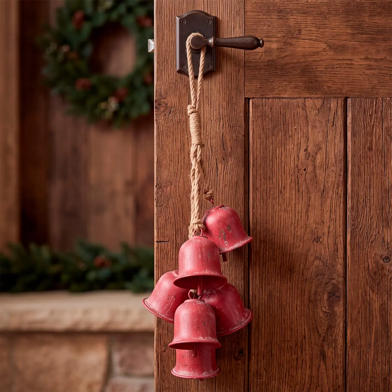 ADORNO NAVIDEÑO RIPLEY HOME 6 CAMPANAS XL ROJO - 1