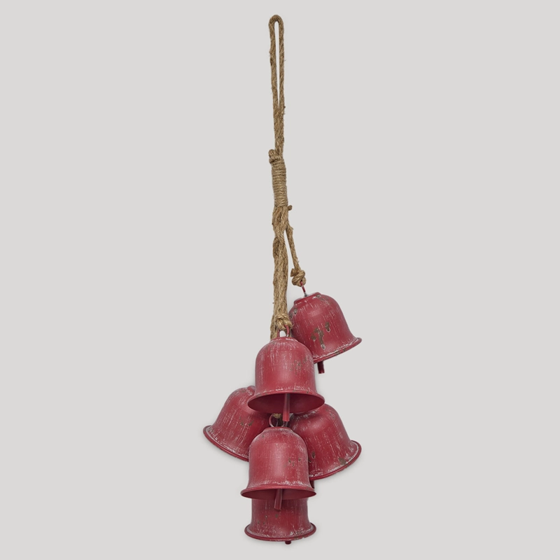 ADORNO NAVIDEÑO RIPLEY HOME 6 CAMPANAS XL ROJO - 2