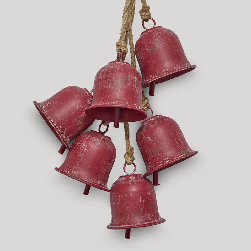 ADORNO NAVIDEÑO RIPLEY HOME 6 CAMPANAS XL ROJO - 3