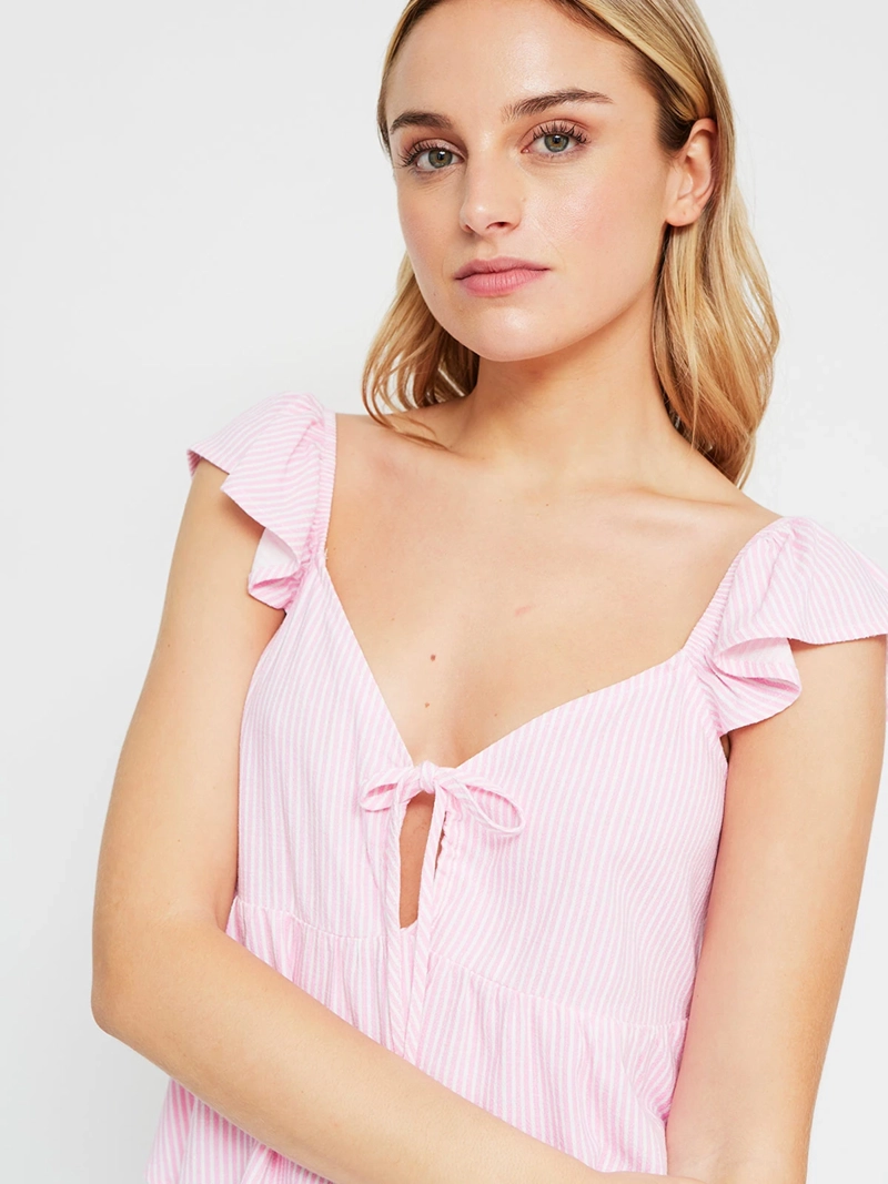 BLUSA MUJER INDEX SIN MANGAS VUELOS - 3