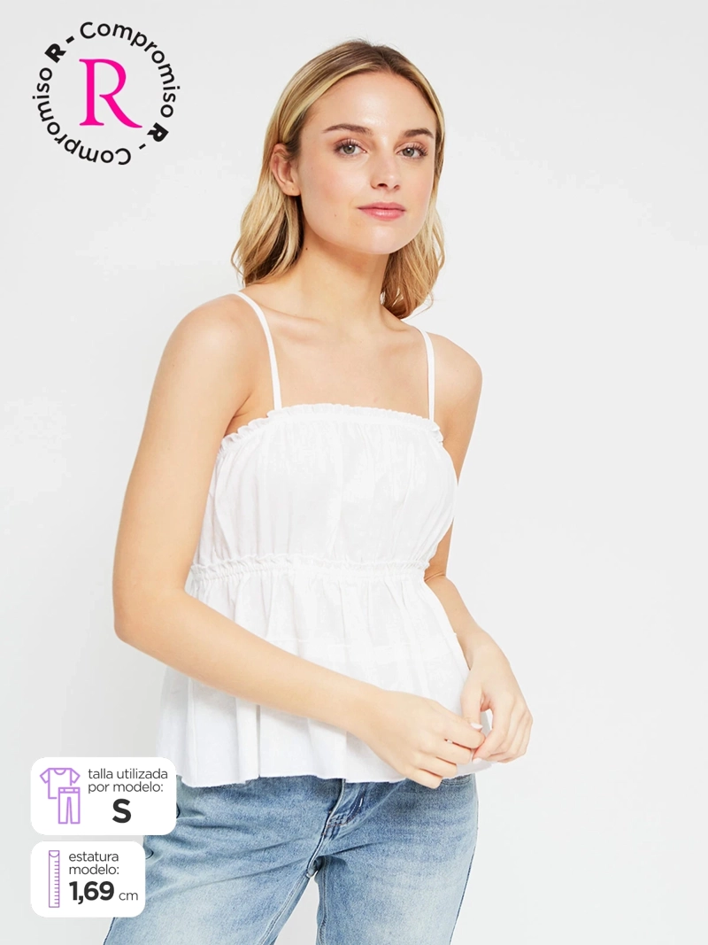 BLUSA MUJER INDEX LINO AGLOBADO