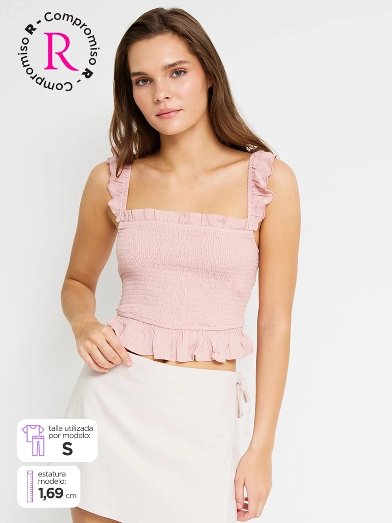 BLUSA MUJER INDEX SIN MANGAS PANAL VUELOS