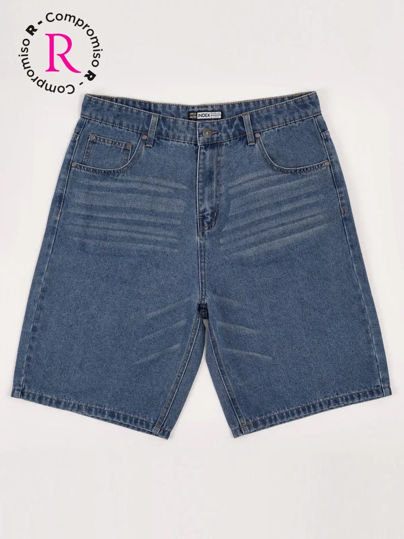 BERMUDA HOMBRE INDEX ALGODÓN BAGGY - 1