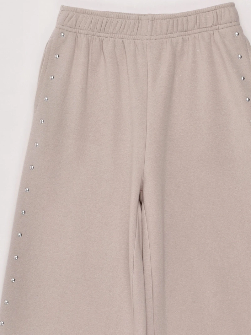 PANTALÓN DE BUZO NIÑA INDEX TEEN ALGODÓN WIDE TACHAS - 3