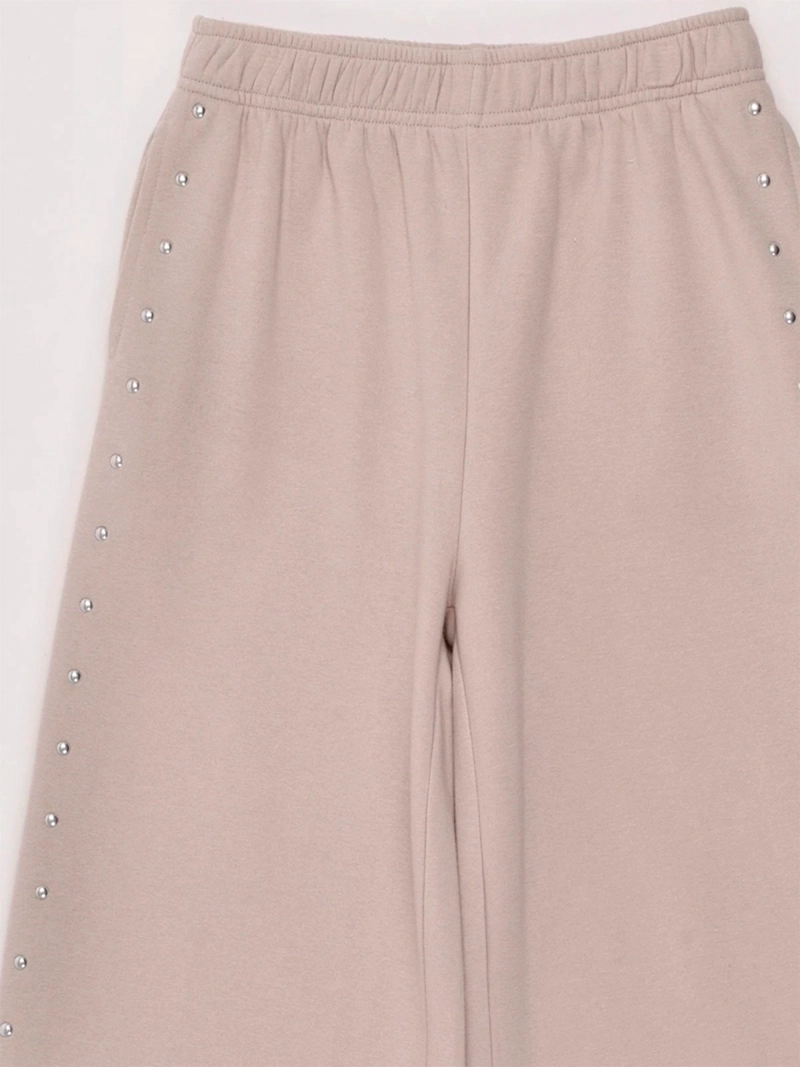PANTALÓN DE BUZO NIÑA INDEX TEEN ALGODÓN WIDE TACHAS - 5