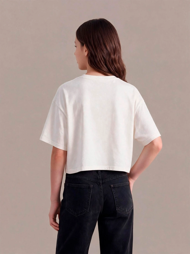 POLERA NIÑA INDEX TEEN ALGODÓN MANGA CORTA OVERSIZE - 2