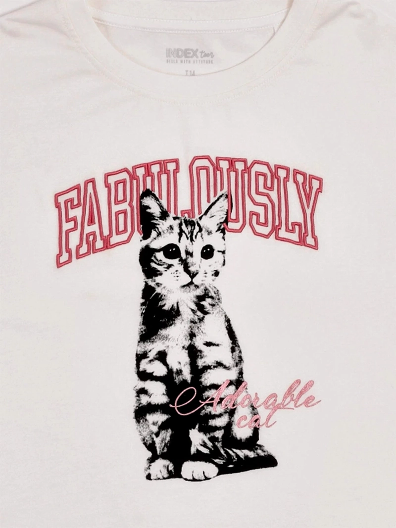 POLERA NIÑA INDEX TEEN ALGODÓN MANGA CORTA OVERSIZE - 5