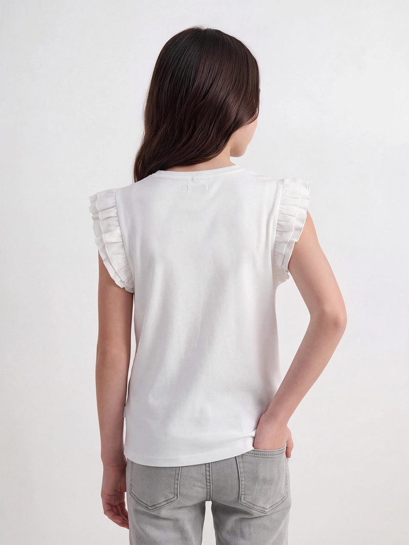 POLERA NIÑA INDEX TEEN ALGODÓN SIN MANGAS VUELOS - 2