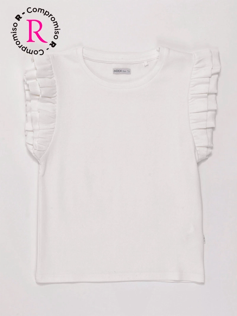 POLERA NIÑA INDEX TEEN ALGODÓN SIN MANGAS VUELOS - 3
