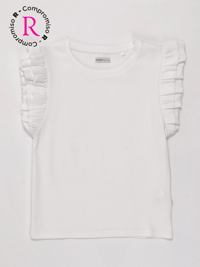 POLERA NIÑA INDEX TEEN ALGODÓN SIN MANGAS VUELOS - 1