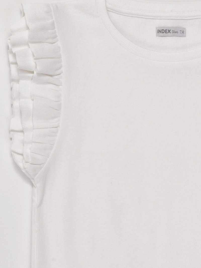 POLERA NIÑA INDEX TEEN ALGODÓN SIN MANGAS VUELOS - 3