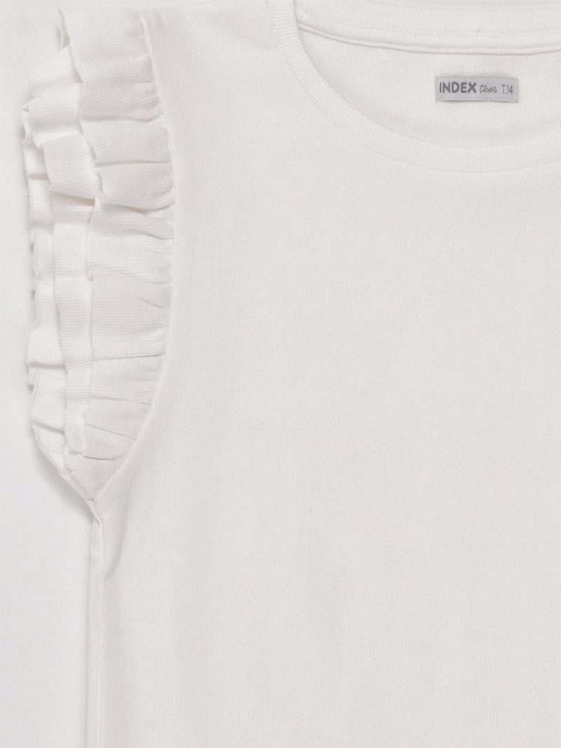 POLERA NIÑA INDEX TEEN ALGODÓN SIN MANGAS VUELOS - 5