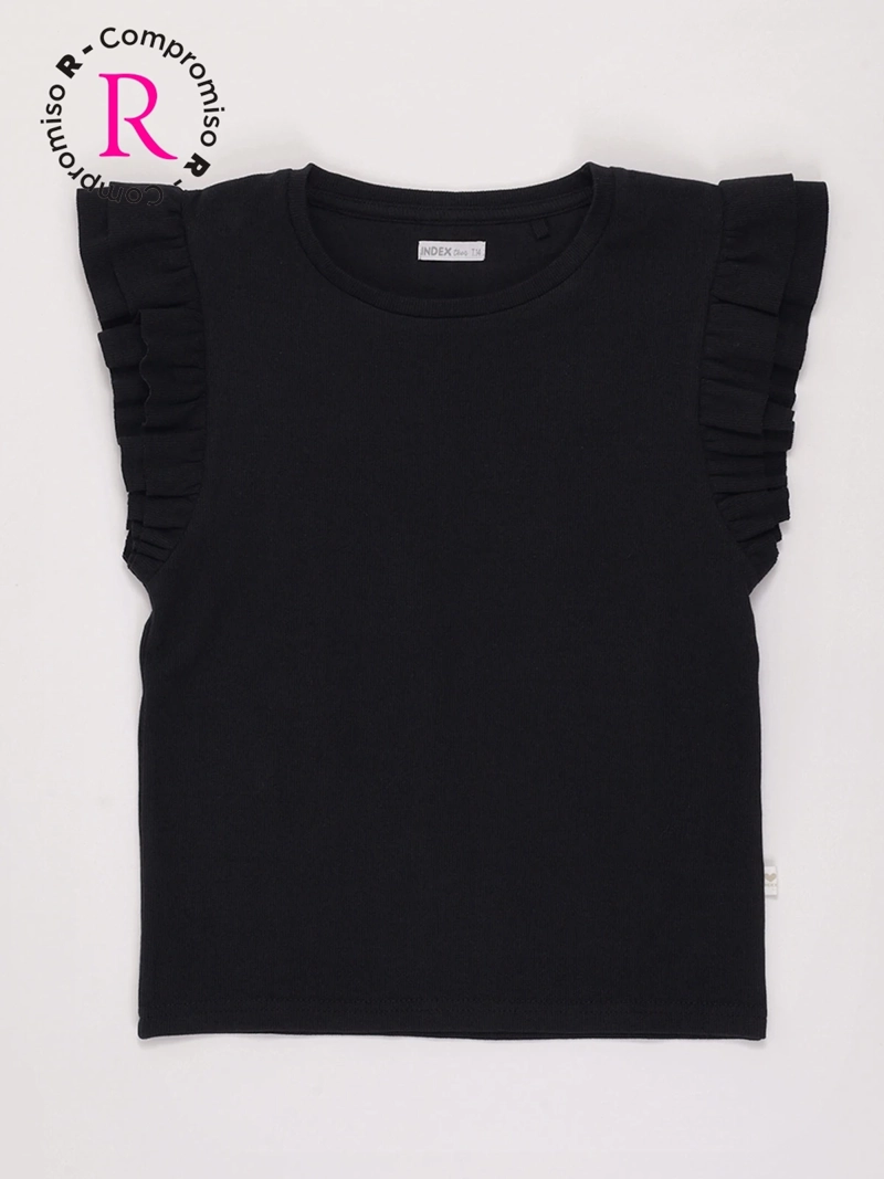 POLERA NIÑA INDEX TEEN ALGODÓN SIN MANGAS VUELOS - 1