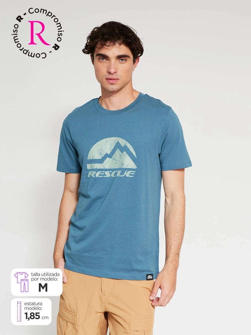 POLERA HOMBRE RESCUE ALGODÓN MANGA CORTA