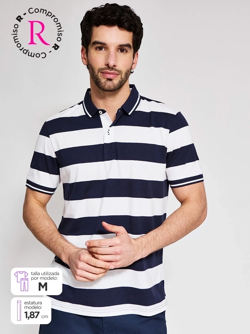 POLERA HOMBRE KENNETH STEVENS ALGODÓN MANGA CORTA