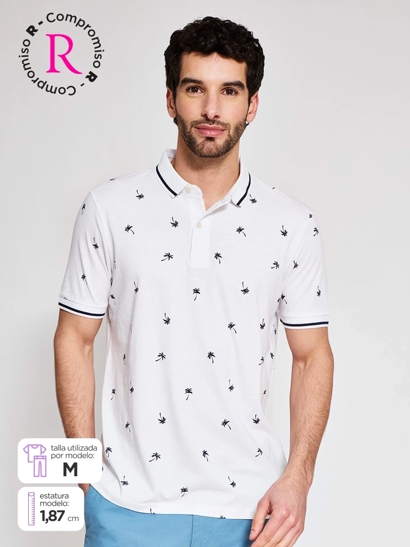 POLERA HOMBRE KENNETH STEVENS ALGODÓN MANGA CORTA
