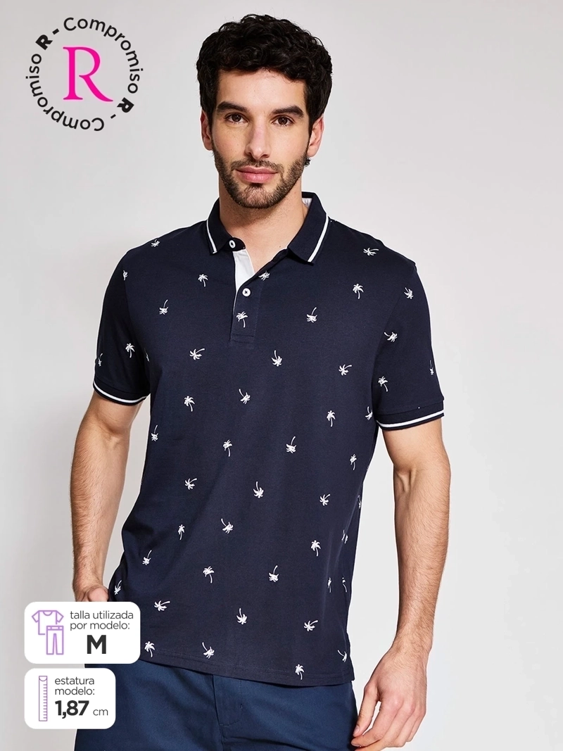 POLERA HOMBRE KENNETH STEVENS ALGODÓN MANGA CORTA