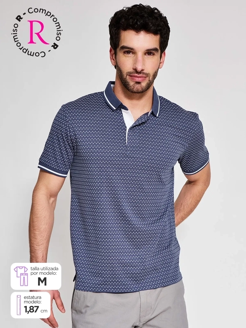 POLERA HOMBRE KENNETH STEVENS ALGODÓN MANGA CORTA