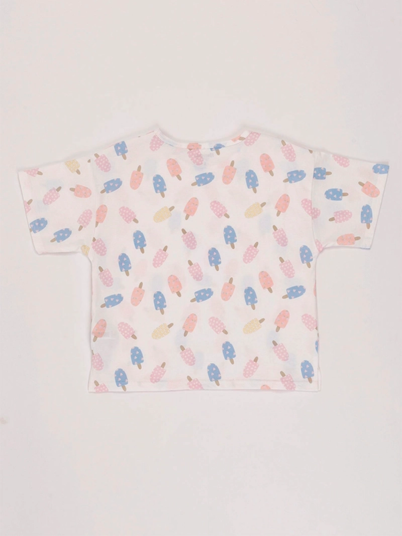 POLERA NIÑA HARVEST ALGODÓN MANGA CORTA PRINT - 4