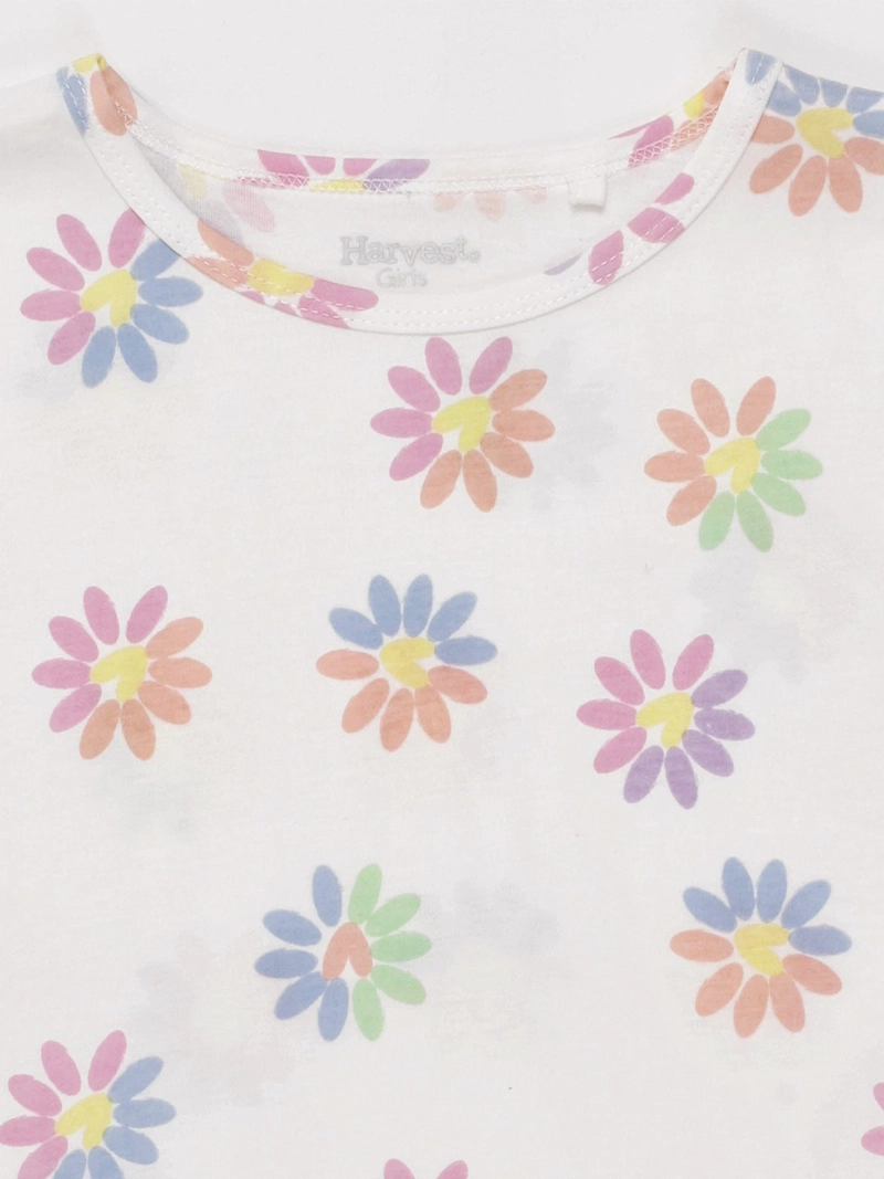 POLERA NIÑA HARVEST ALGODÓN MANGA CORTA PRINT - 3