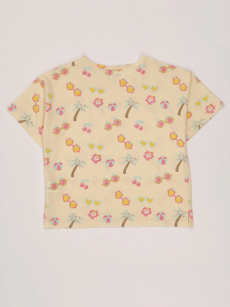 POLERA NIÑA HARVEST ALGODÓN MANGA CORTA PRINT - 2