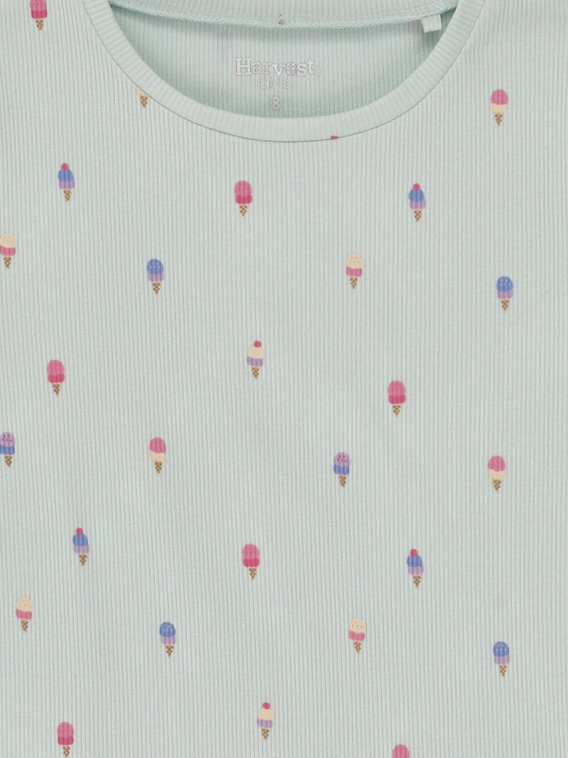 POLERA NIÑA HARVEST ALGODÓN MANGA CORTA PRINT - 3