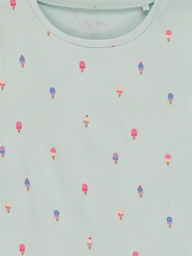 POLERA NIÑA HARVEST ALGODÓN MANGA CORTA PRINT - 5