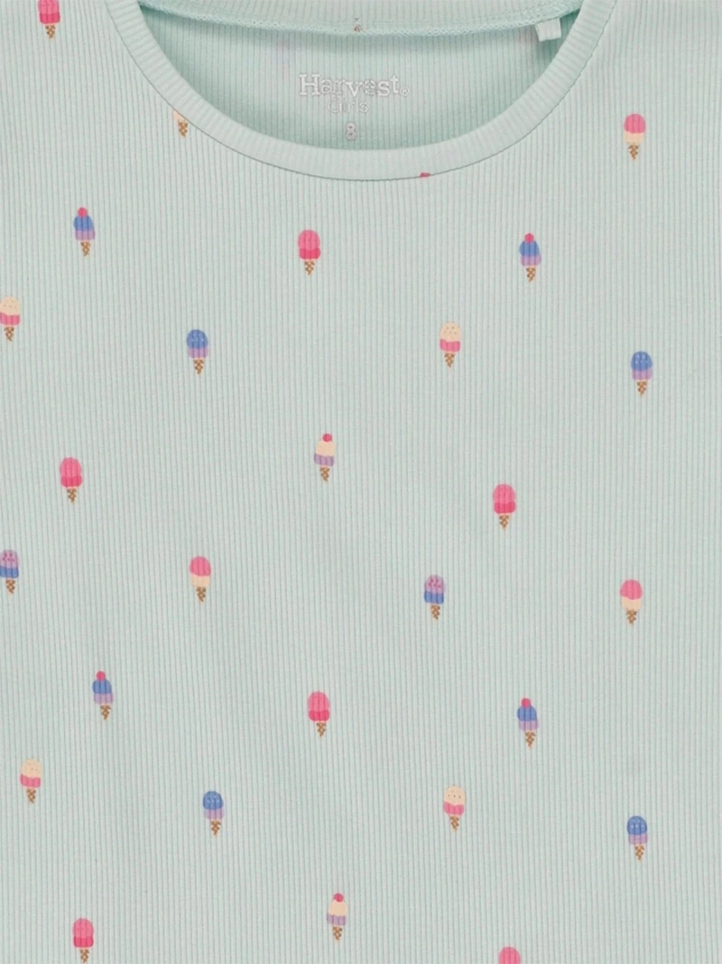 POLERA NIÑA HARVEST ALGODÓN MANGA CORTA PRINT - 3