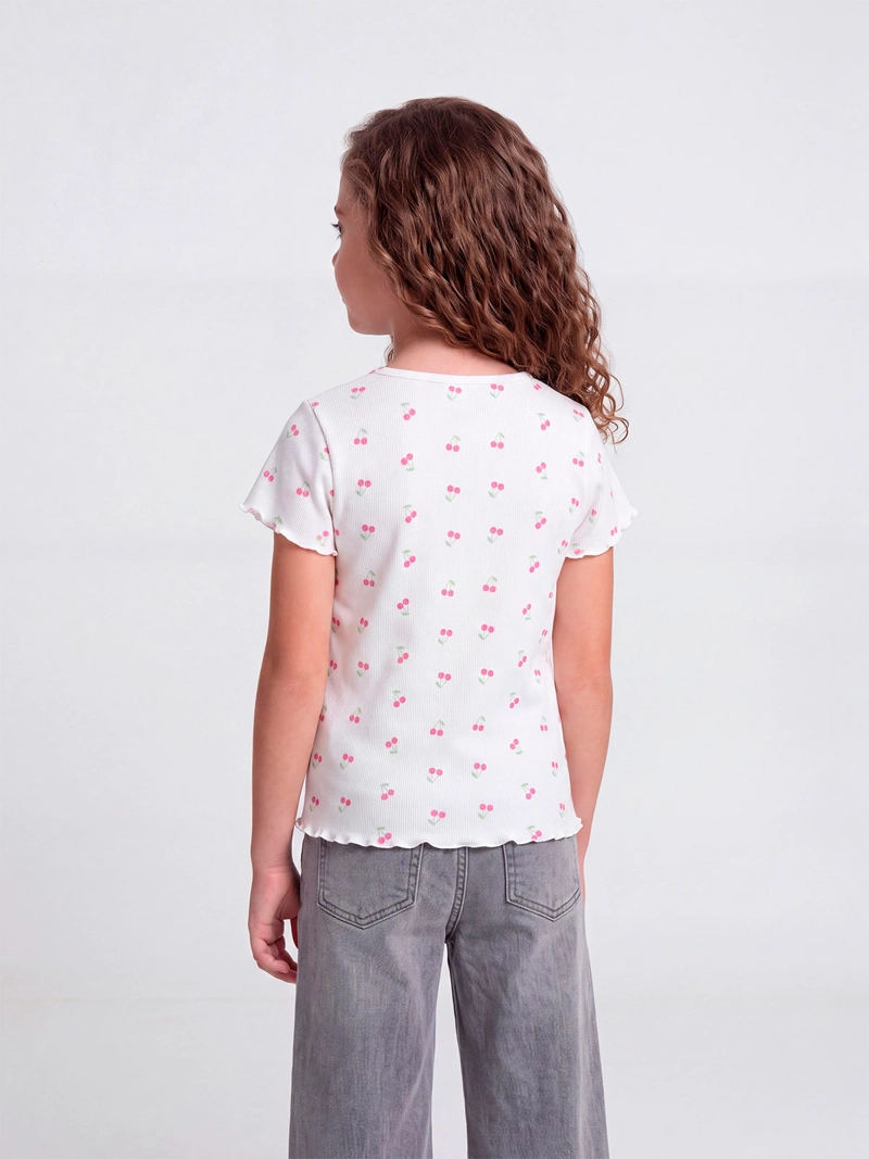 POLERA NIÑA HARVEST ALGODÓN MANGA CORTA PRINT - 2