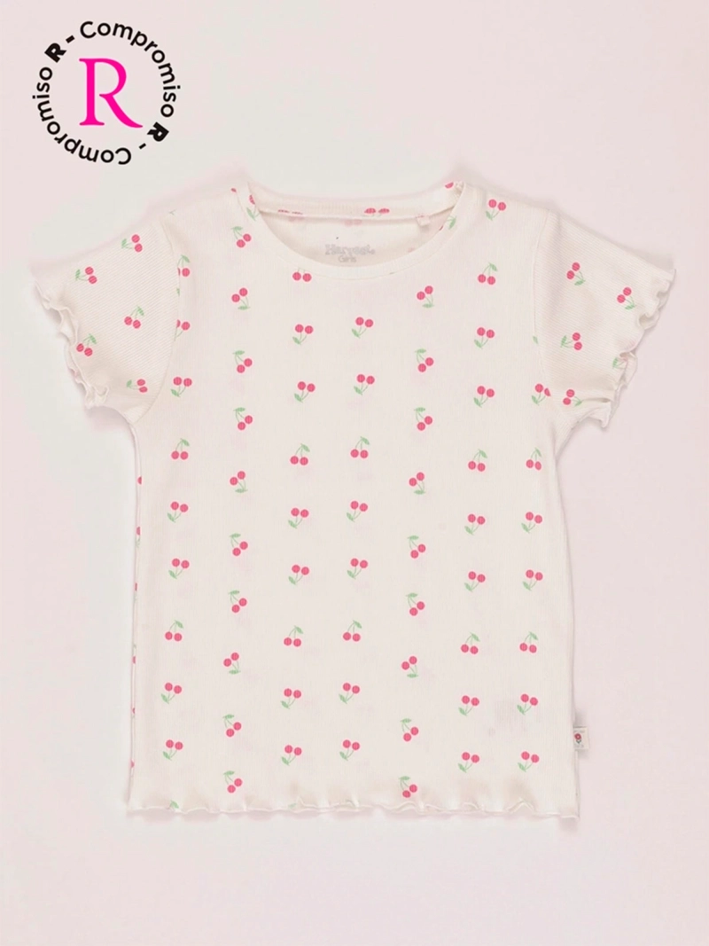 POLERA NIÑA HARVEST ALGODÓN MANGA CORTA PRINT - 3