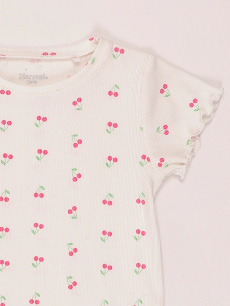 POLERA NIÑA HARVEST ALGODÓN MANGA CORTA PRINT - 5