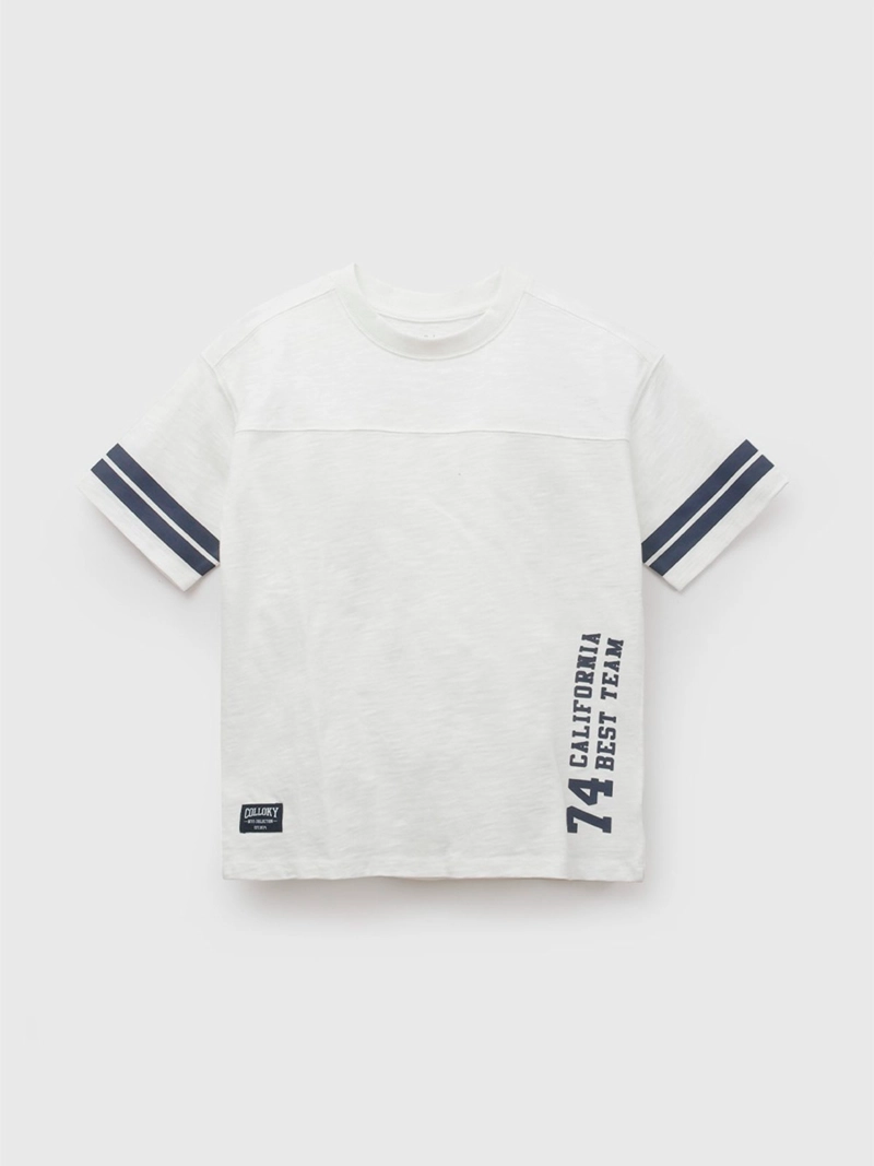 POLERA NIÑO COLLOKY MANGA CORTA ALGODÓN ESTAMPADA - 1