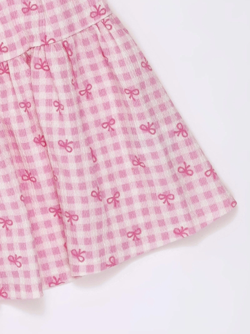VESTIDO NIÑA HARVEST TEXTURA CON SCRUNCHIE - 5