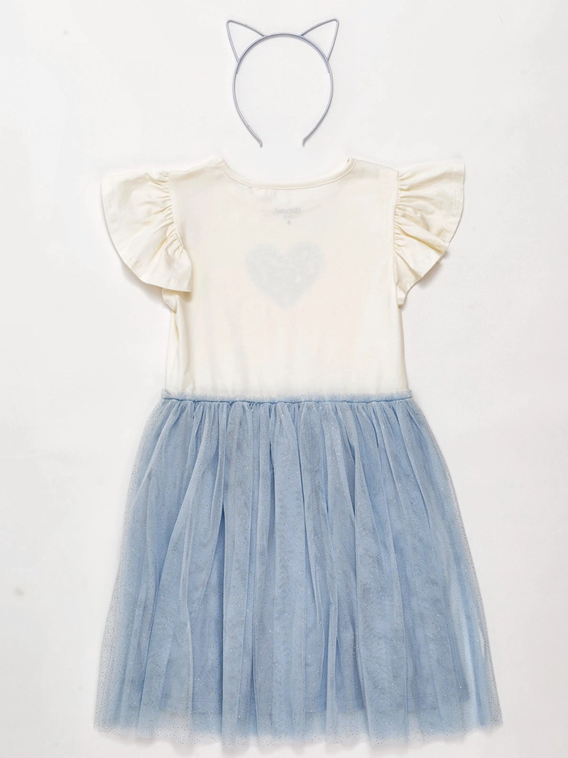 VESTIDO NIÑA HARVEST ALGODÓN CORTO + CINTILLO - 2